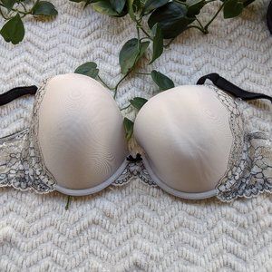 VS Dream Angels White & Black Lace Bra EUC 34DD